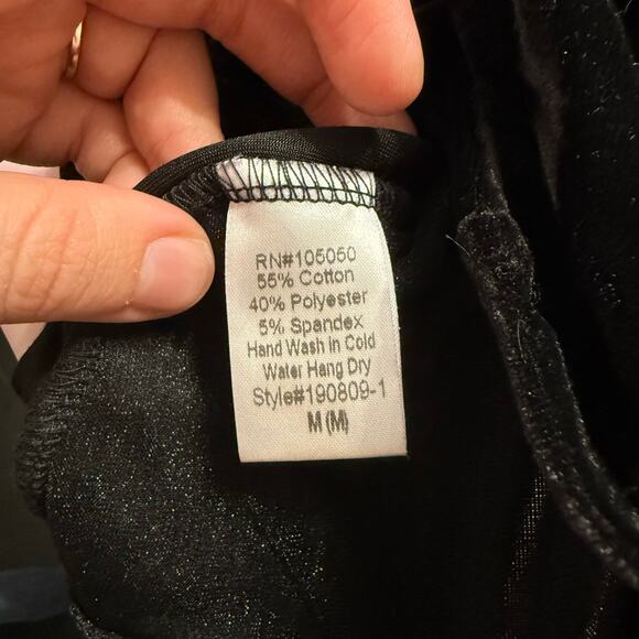 Carmin Black Whimsygoth Sheer Supported Torso M Women Gothic Punk Grunge Style - Picture 10 of 10